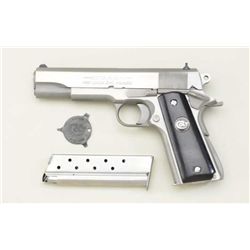 Colt Delta Elite first edition stainless 10mm  caliber semi auto pistol with medallion  grips, seria