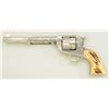 Image 3 : Colt single-action Army revolver 44-40 cal.  7-1/2” barrel, western style scroll engraved,  nickel p