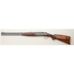 High quality Renato Menegon O/U double rifle,  Waldberg Model, 7.65R mm cal., 24” barrels,  blue and