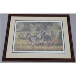 Limited edition Wildlife print hand signed  lower right Eric Forlee. The print  approximately 17-1/2
