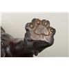 Image 3 : Early-to-mid 20th century Japanese bronze of  lion measuring approx. 12” in height by  21-1/2” showi