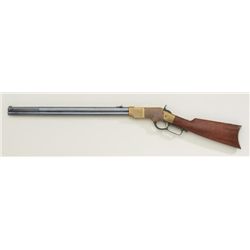 Navy Arms copy of a Henry lever action rifle,  .44-40 cal., 22” octagon barrel, blue  finish, brass 