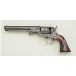 Manhattan 36 cal Navy revolver with 6-1/2”  barrel New York scroll engraved in Nimschke  style with 