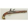 Image 2 : Pair of Germanic 18th century Flintlocks  pistols with ornate cast brass mounts and  finely figured 