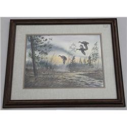 Original watercolor on paper signed lower  right David Hagerbaumer (born 1921) entitled  “Blacks dro