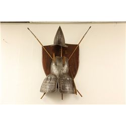 Rare antique miniature arms display mounted  on board circa 19th century formerly Jerry  Trainlin’s 