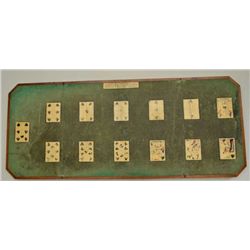Early “High Card” portable gambling layout  marked “Geo. Mason & Co., 1847-1849 Market  St., Denver,
