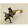 Image 6 : Antique flintlock brass tinder lighter  approx. 7” overall and in very good condition  showing engra