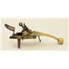 Image 9 : Antique flintlock brass tinder lighter  approx. 7” overall and in very good condition  showing engra