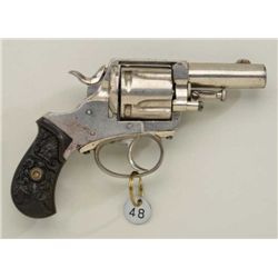 Belgian-proofed large frame DA revolver with  rare marking on top strap “CALIFORNIA  BULL-DOG, .41 c