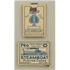 Image 1 : Lot of two boxes of early playing cards, both  by Steamboat, one the 999 Model set of  cards, the ot
