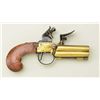 Image 2 : 4 BBL tap-action flintlock pistol with all  brass construction and birds eye maple stock  possibly A