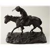 Image 1 : Original signed Western bronze by Ernest  Berke entitled “Blackfoot Tracker” numbered  37 0f 50 appr