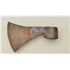 Image 2 : Old hand-forged iron axe head with hallmark  stamps on both sides of blade, one a diamond  shape, th