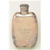 Image 1 : Beautiful antique silver flask with lady in  relief on front of flask, back side is  engraved “Zade 