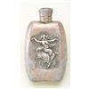 Image 2 : Beautiful antique silver flask with lady in  relief on front of flask, back side is  engraved “Zade 
