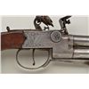 Image 4 : Flintlock over & under tap action 2 shot  pistol signed “R Gill, Richmond” with under  mounted snap 