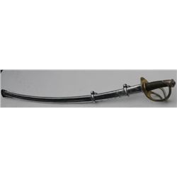 1840 Heavy Cavalry sabre marked “Ames  Chicopee, Mass” with inspections and 1857  date; nickled for 