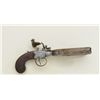 Image 10 : 4 Shot, Center Hammer Flintlock “duck foot”  pistol signed “Archer, London”.  The barrel  group is c