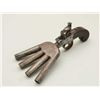 Image 11 : 4 Shot, Center Hammer Flintlock “duck foot”  pistol signed “Archer, London”.  The barrel  group is c
