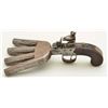 Image 1 : 4 Shot, Center Hammer Flintlock “duck foot”  pistol signed “Archer, London”.  The barrel  group is c