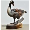 Image 3 : Art carving of duck nicely painted with  bronze feet, glass eyes, signed on base “Tom  Tab” measures