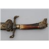 Image 1 : German Boar Hunting Sword with fancy cast  mounts, etched blade and scabbard circa late  19th to ear