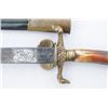 Image 4 : German Boar Hunting Sword with fancy cast  mounts, etched blade and scabbard circa late  19th to ear