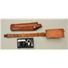 Image 1 : Leather arm strap with brass hook for offhand  target rifle shooting in style 1940-60’s and  used wi