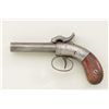 Image 3 : Allen double barrel percussion pocket pistol,  circa 1830-1850’s.  Serial #724 in good  original con