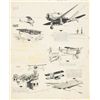 Image 11 : Lot of 10 original artwork for aviation  magazines with paintings by Cal Smith, Alfred  Swilies and 