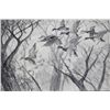 Image 1 : Pencil drawing signed lower right Larry  Torchik “December First Mallards”. Probably a  study for a 