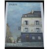 Image 1 : Framed Andre Renoux color print of a Paris  street scene, image size approx. 24” x 17”.  Renoux is k