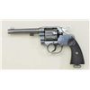 Image 1 : Colt New Service DA revolver, .455 Eley cal.,  5-1/2” barrel, blue finish, checkered black  hard rub