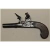 Image 1 : Single barrel tap action flintlock center  hammer pistol signed Briscoe with British  proofs iron fr