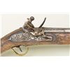 Image 4 : Mid-Eastern Flintlock Dag or Blunderbuss,  circa 19th century, 18” overall with 9”  ornate iron barr