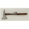 Image 4 : A French style boarding axe with Flintlock  pistol, lock marked with proof and initials  “I.F”, tang