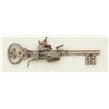 Image 3 : Interesting Key gun utilizing Miquelet lock  with large pierced turning portion to key,  well made w