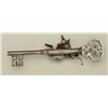 Image 5 : Interesting Key gun utilizing Miquelet lock  with large pierced turning portion to key,  well made w
