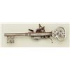 Image 6 : Interesting Key gun utilizing Miquelet lock  with large pierced turning portion to key,  well made w