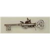 Image 7 : Interesting Key gun utilizing Miquelet lock  with large pierced turning portion to key,  well made w