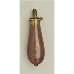 English bag shaped powder flask by James  Dixon & Sons, Sheffield in very good  condition. Type foun