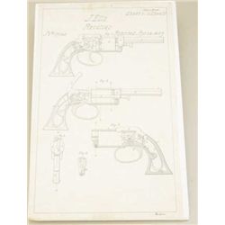 Lot of original patent papers for firearms  purchased by legendary Bowie and California  Collector B