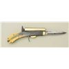 Image 7 : James Rodgers marked percussion knife pistol  with etched blade reading “Self Protector”  showing ho