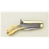 Image 9 : James Rodgers marked percussion knife pistol  with etched blade reading “Self Protector”  showing ho