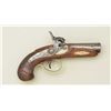Image 2 : Henry Deringer percussion pistol in  approximately .45 caliber with seven (7)  groove rifling and ty