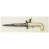 Image 3 : French style percussion knife pistol with  engraved German silver grip panels and  shorter than norm