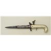 Image 5 : French style percussion knife pistol with  engraved German silver grip panels and  shorter than norm