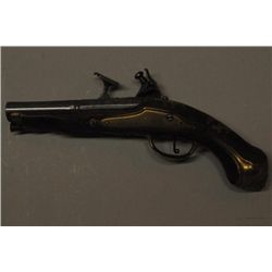 Italian Snaphance style flintlock pistol  signed Peter Tomasi inside lock with hallmark  barrel circ