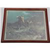 Image 1 : Framed color print of “A Fresh Mount on the  Pony Express” by famed Western artist Frank  Tenney Joh